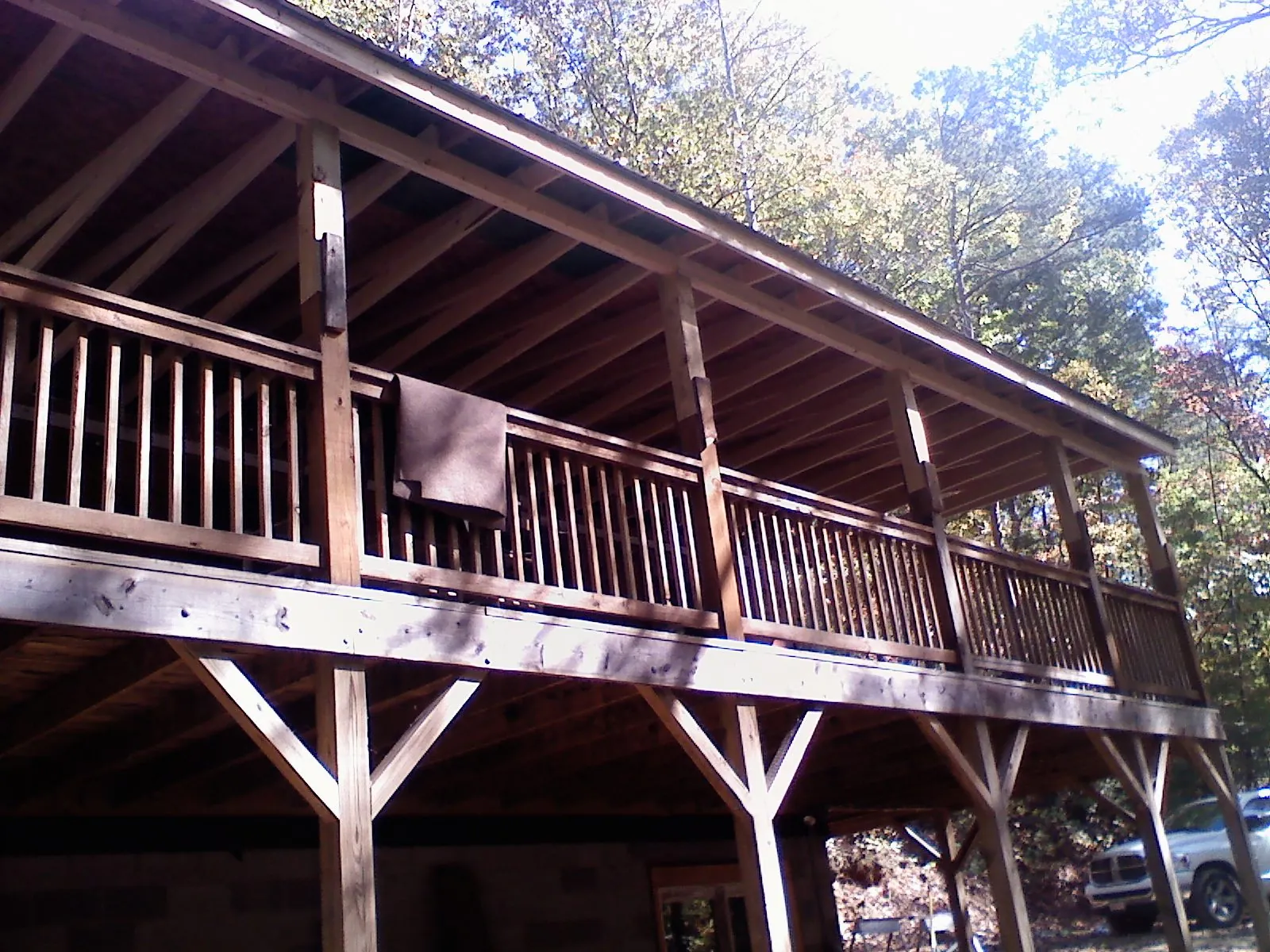 Timber framing under a new elevated porch and deck — Roof Leak Repair in Red Lion by Roofing Brothers